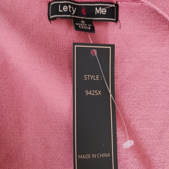 NEW Lety & Me Coral Gabby Pointelle Open Front Knit Cardigan‎ Size S - Picture 6 of 10